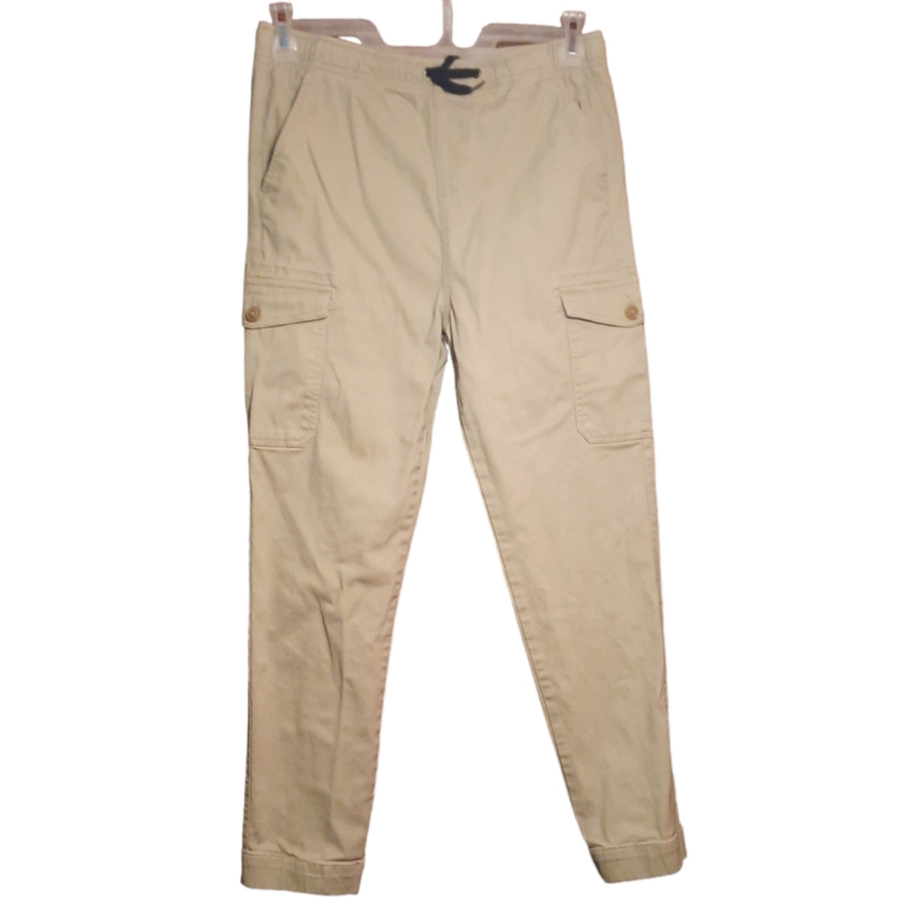 Vintage Y2K Plugg Cargo Pants Jeans Boys XL Drawstring Elastic Waist Pockets